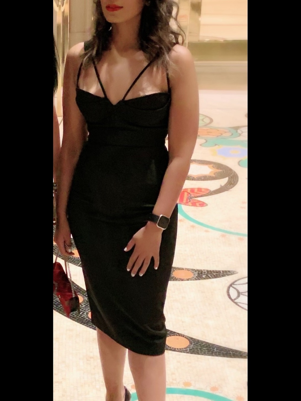 Chicwish Black Strappy Bustier Midi Dress